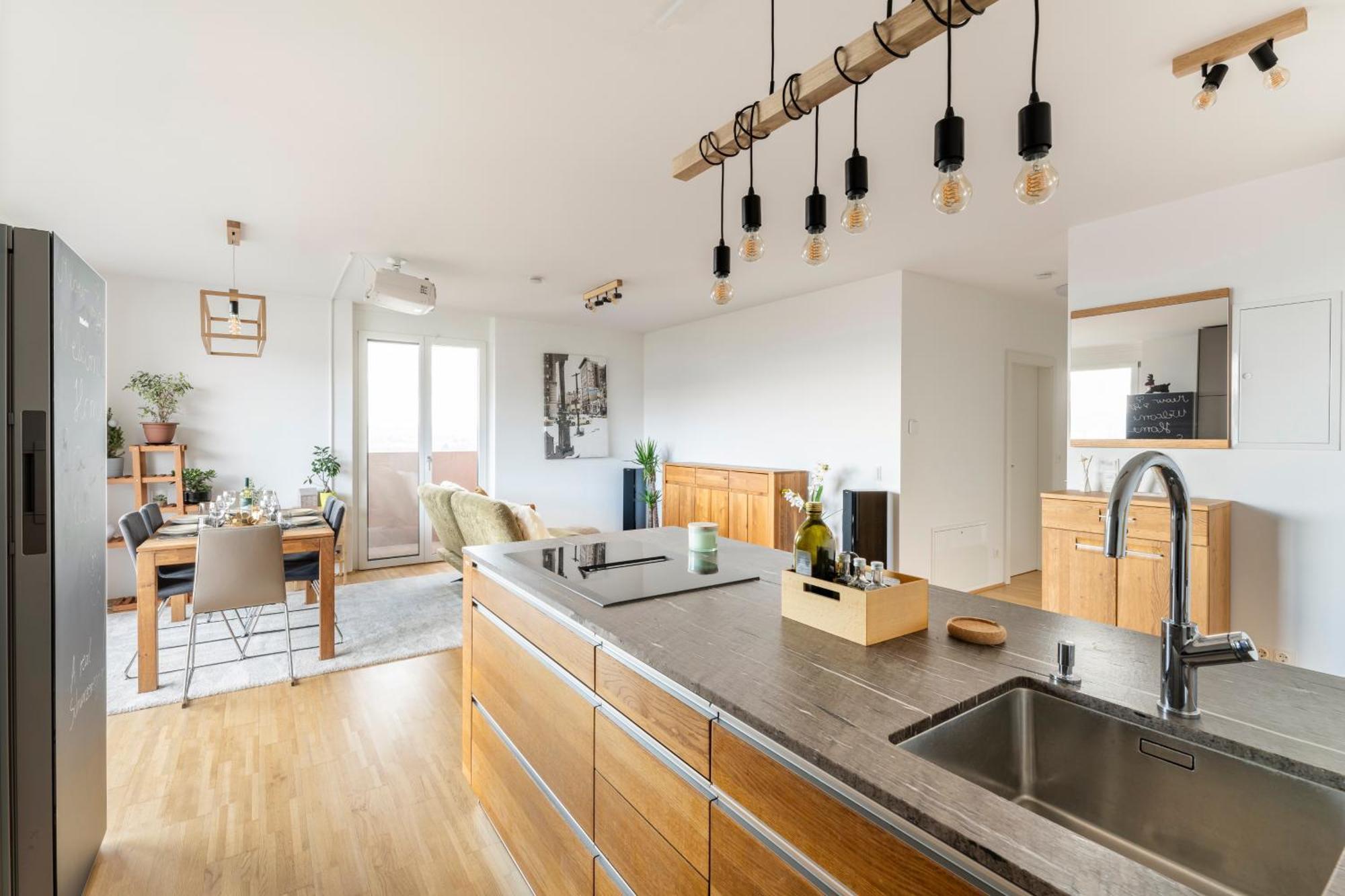 Edler Wohnraum Panoramablick 3 Sz Boxspringbetten, E-Ladestation, Kaffeevollautomat, Klima, Lift, Terrasse & 2Xtg Graz Exterior foto