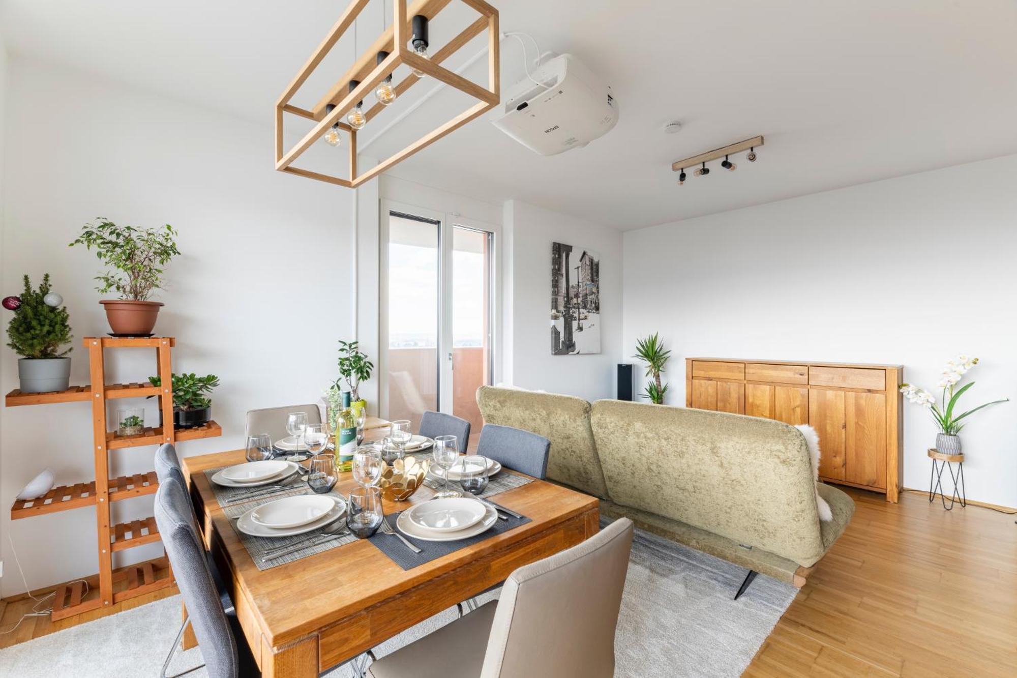 Edler Wohnraum Panoramablick 3 Sz Boxspringbetten, E-Ladestation, Kaffeevollautomat, Klima, Lift, Terrasse & 2Xtg Graz Exterior foto